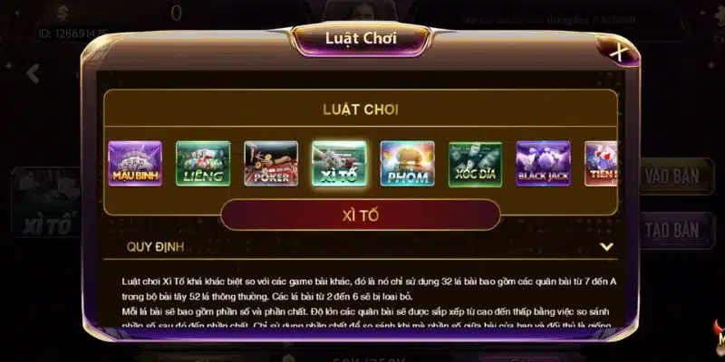 Thông tin chi tiết về luật chơi bài xì tố trực tuyến